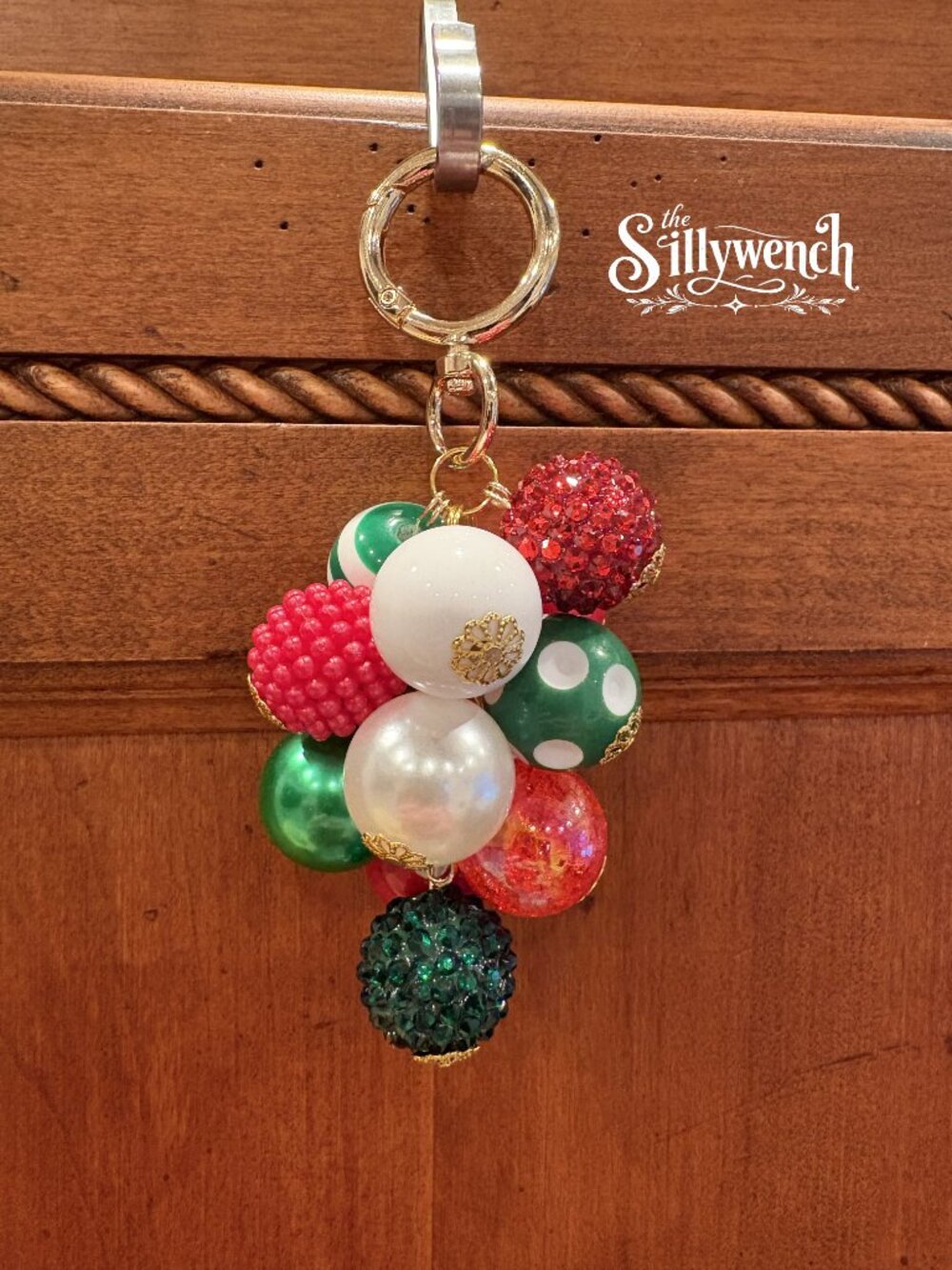 Mistletoe Magic Purse/Bag Charm, gold-toned - Picture 3 of 6